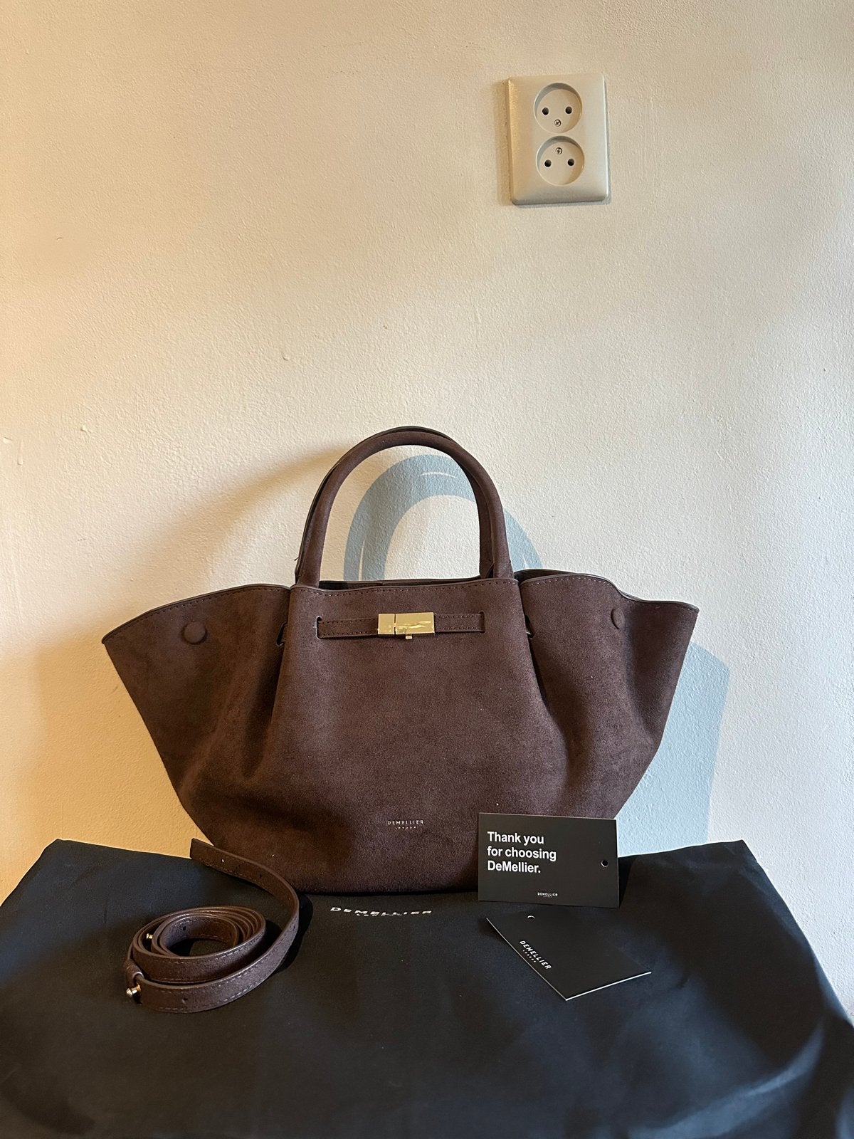 DeMellier London Tas - Bruin Suède, Ophalen of Verzenden, Zo goed als nieuw, Bruin, Handtas