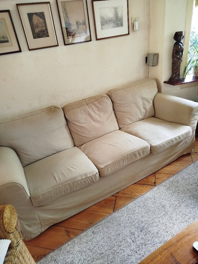 Ikea bankstel Ektorp 2- en 3-zits, Huis en Inrichting, Banken | Bankstellen, Ophalen, Gebruikt, Driepersoons, 75 tot 100 cm