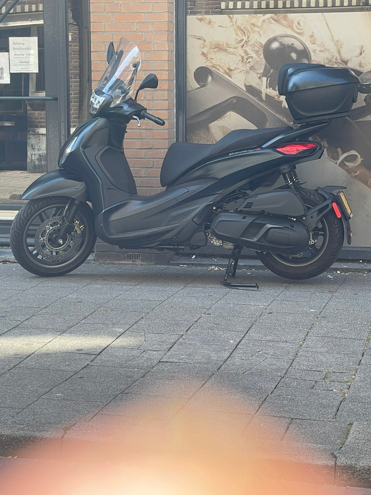 Piaggio Beverly S 400 HPE–Matte Black –Topkoffer –Windscherm, 400 cc, Overige modellen, Ophalen of Verzenden, Zo goed als nieuw