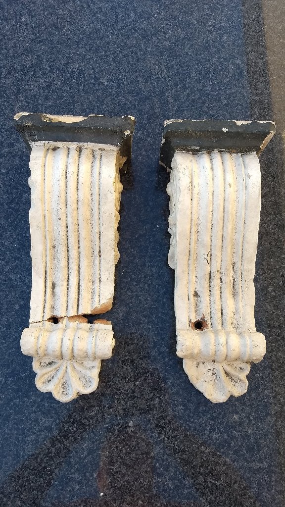Antieke muur ornamenten / sokkels van aardewerk, Ophalen of Verzenden