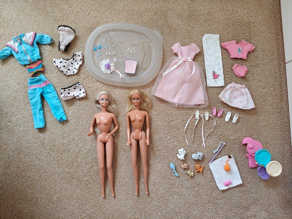 Vintage Barbie jaren 60 70 80 90 verzameling, Verzamelen, Poppen, Zo goed als nieuw, Pop, Ophalen of Verzenden
