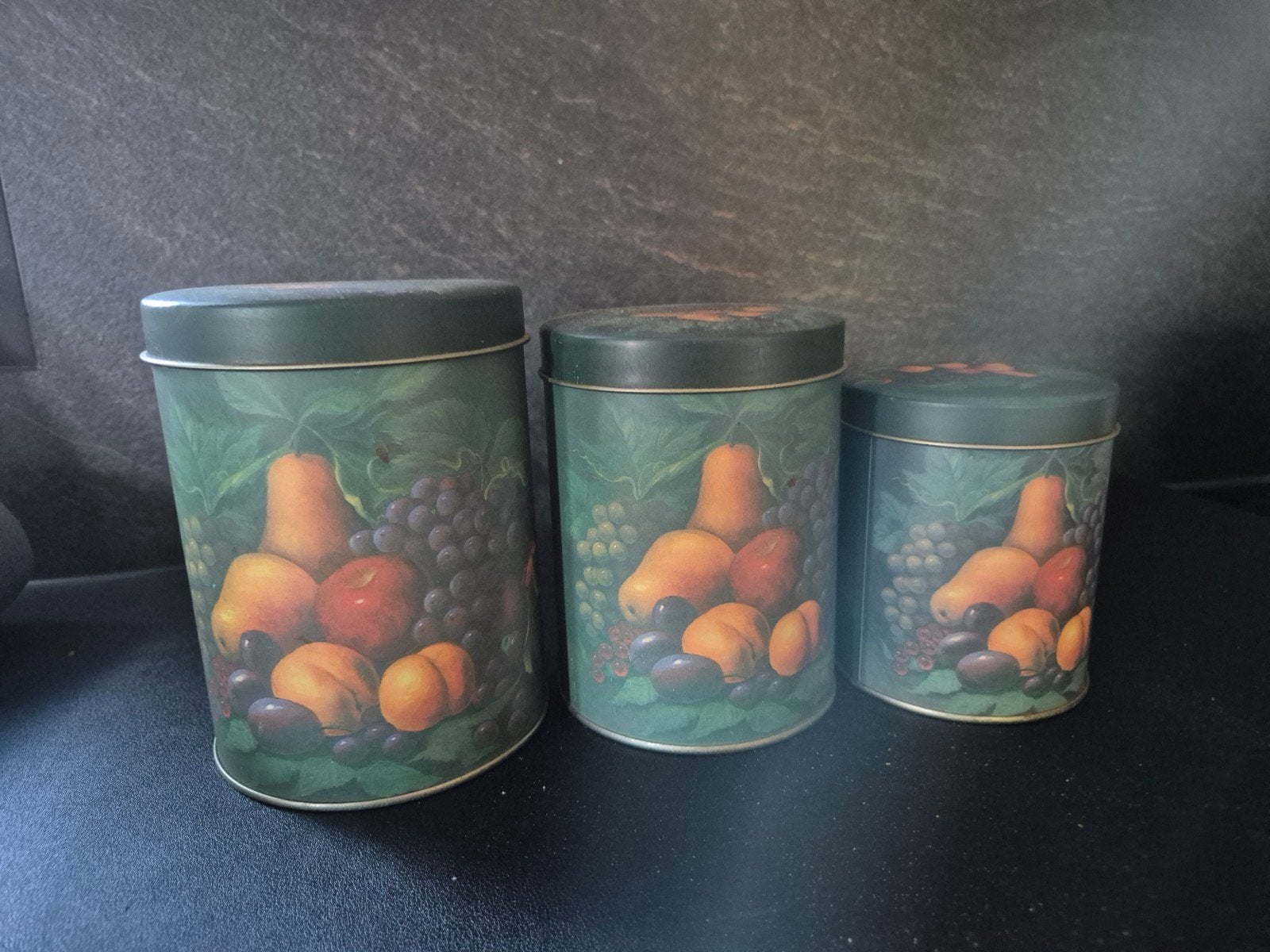 set blikken met fruit, Verzamelen, Blikken, Ophalen of Verzenden, Gebruikt, Overige