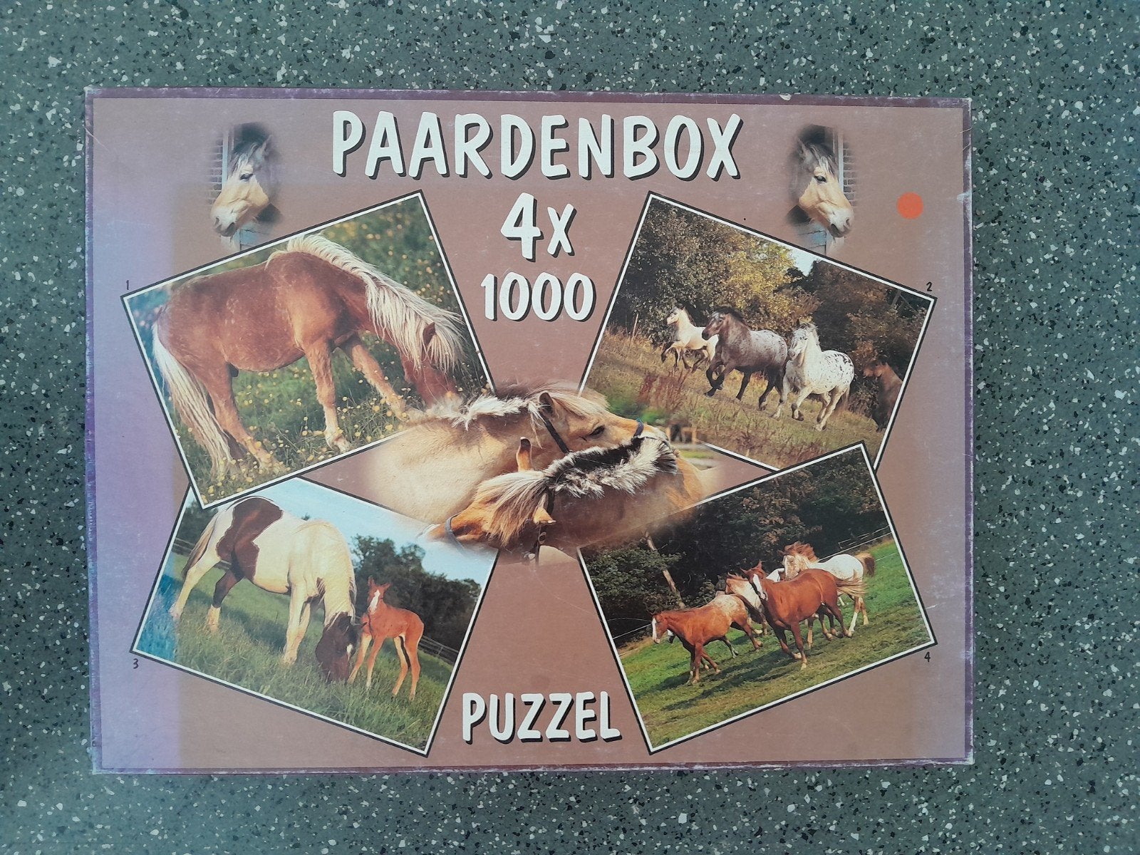 Puzzel Legpuzzel 4 stuks ~ paarden paard paardengek, Ophalen of Verzenden, 500 t/m 1500 stukjes, Zo goed als nieuw, Legpuzzel