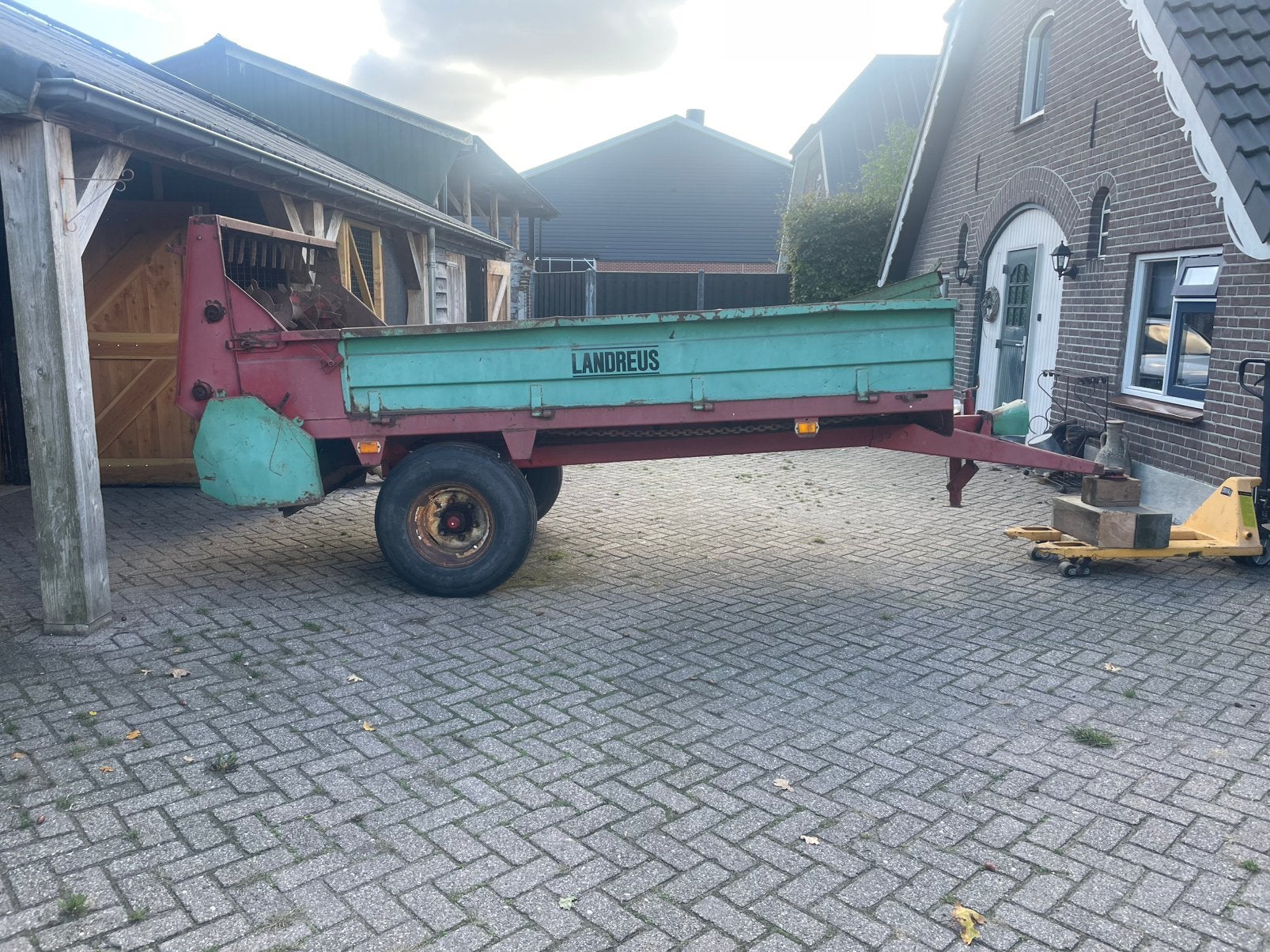 Meststrooier mestverspreider, Ophalen, Veehouderij