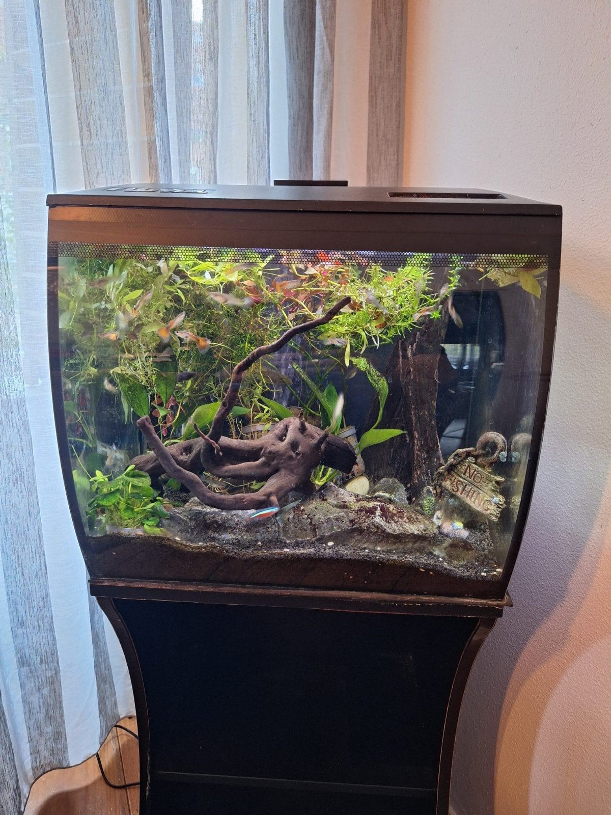 Fluval Aquarium 57L met onderkast, Ophalen, Inclusief toebehoren, Leeg aquarium, Fluval