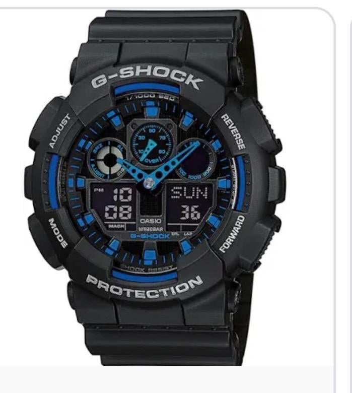G-Shock GA-100-1A2ER Horloge - Robuust en Stijlvol, Casio, Kunststof, Gebruikt, Polshorloge