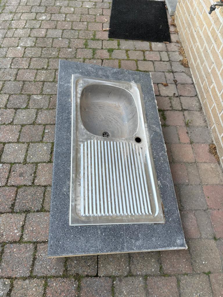 Spoelbak en kraan, Huis en Inrichting, Keuken | Keukenelementen, Ophalen, 50 tot 100 cm, Zo goed als nieuw, Minder dan 100 cm