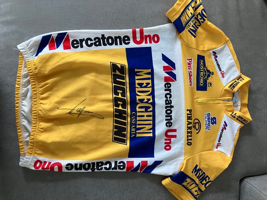 Mercatone Uno van der poel retro wielershirt, Ophalen of Verzenden, Zo goed als nieuw, Overige typen