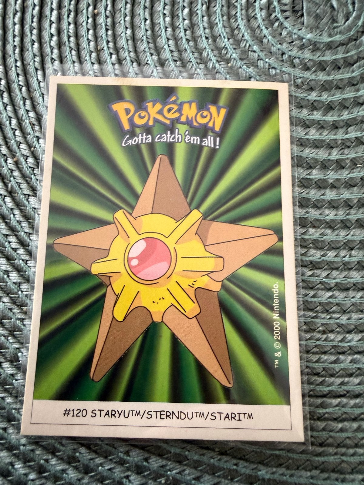 Dunkin Boomer Pokémon Staryu #120 Sticker, Hobby en Vrije tijd, Verzamelkaartspellen | Pokémon, Ophalen of Verzenden, Gebruikt