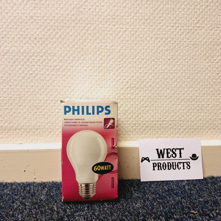 Nieuw: Philips Gloeilamp Peer Mat E27 60W Schokbestendig