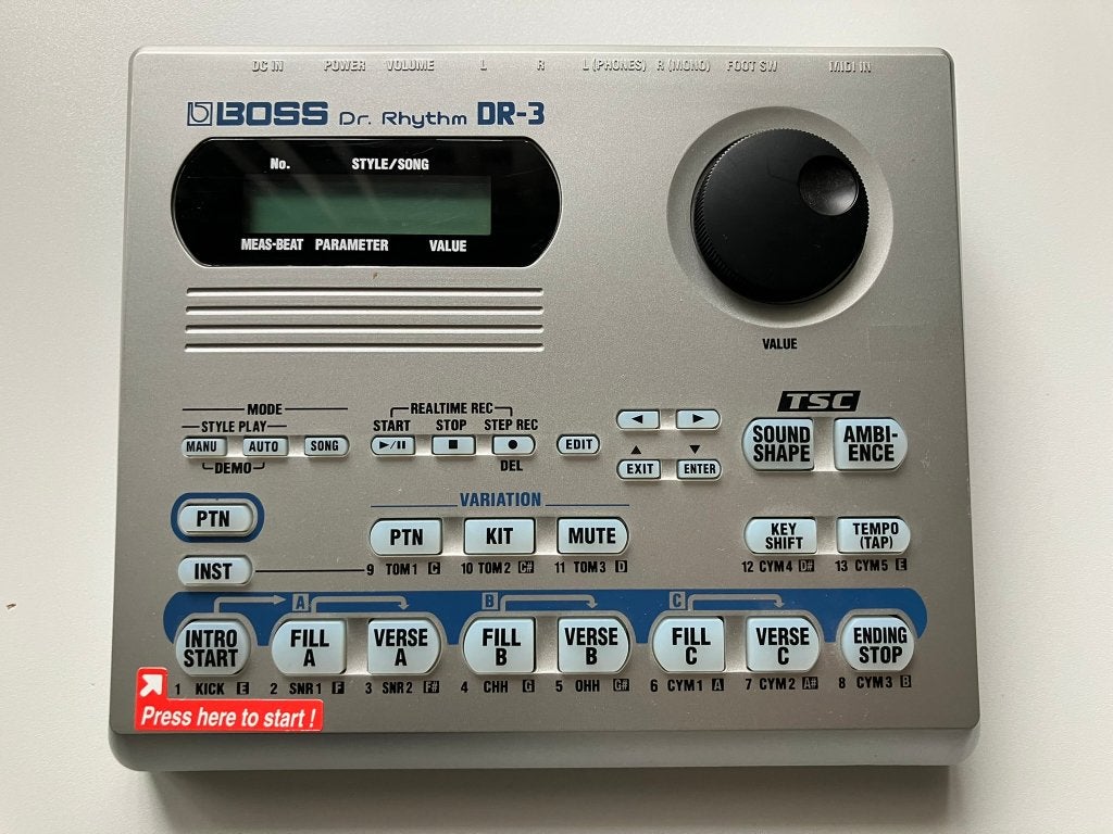 BOSS DR-3 Dr. Rhythm Standalone Drummachine, Verzenden, Zo goed als nieuw, Boss