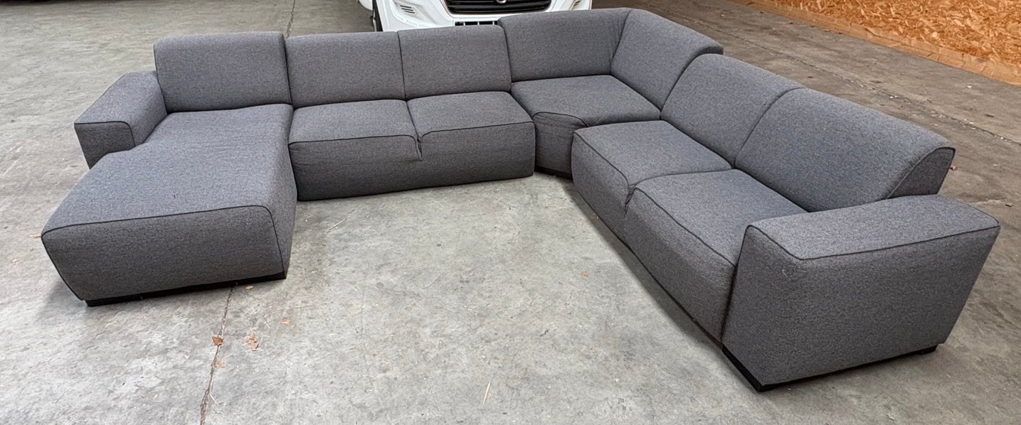 Grote loungebank grijs 350x275x165, Ophalen, Zo goed als nieuw, Stof