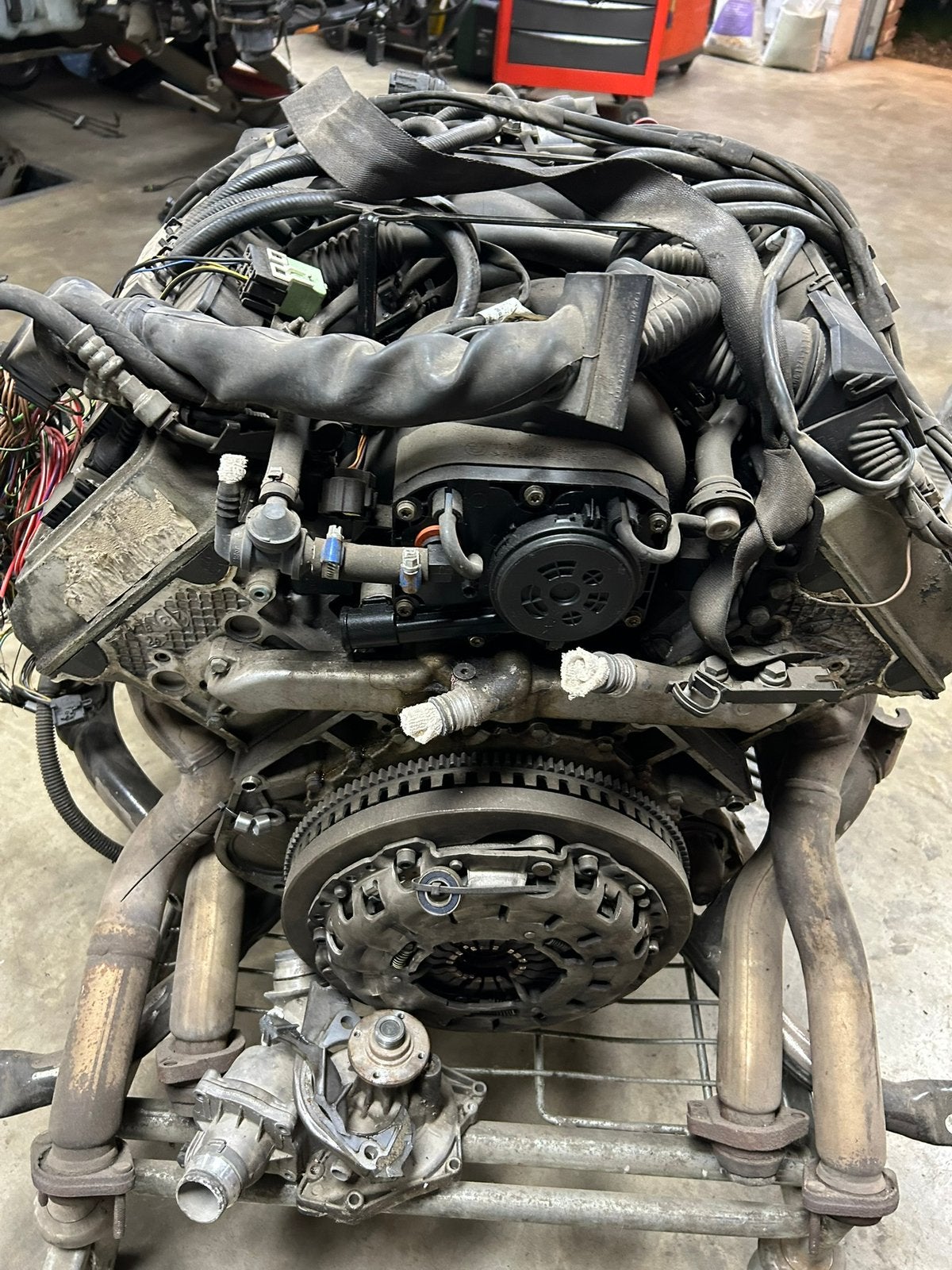 Bmw e39 540i m60 m62 complete motor + 6 gang versnellingsbak, Auto-onderdelen, Motor en Toebehoren, Ophalen, Gebruikt, BMW