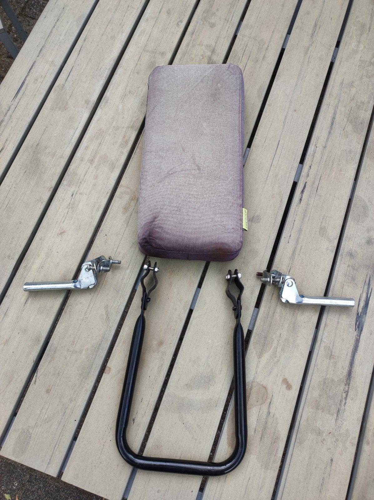 Set van zitkussen, rugsteun en voetensteuntjes voor achterop, Ophalen, Achterzitje, 0 t/m 18 kg, Dresco