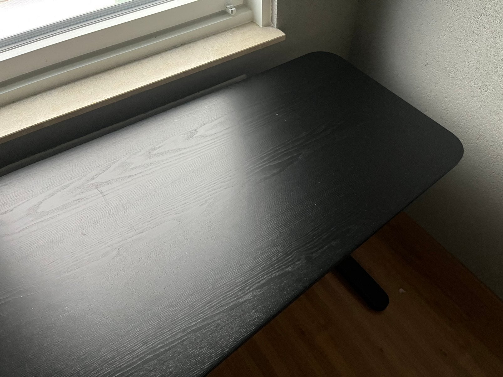 Ikea Hoekbureau Bekant, Huis en Inrichting, Bureaus, Ophalen, Zwart, Hoekbureau, Zo goed als nieuw