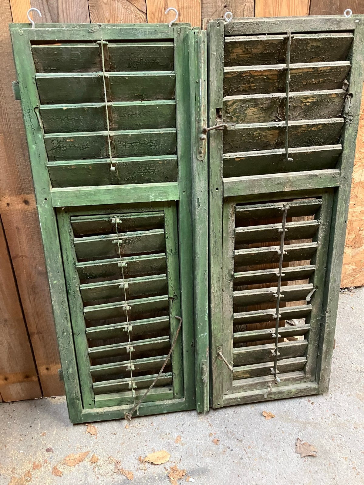 Antieke Louvredeuren 120x47 cm per luik, Ophalen