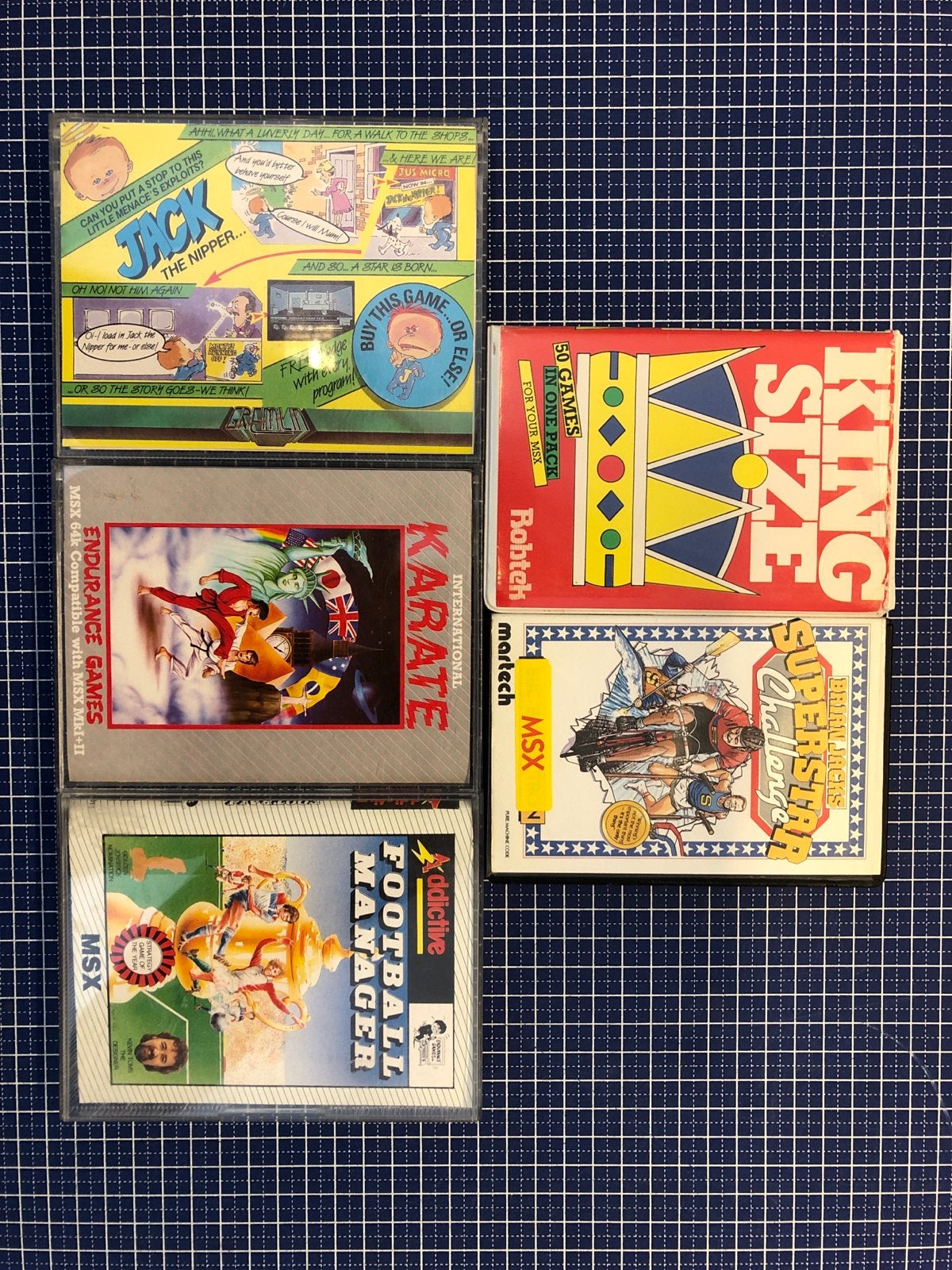 MSX Games Cassettes: Jack the Nipper, Karate, Football Manag, Gebruikt, Overige genres, 1 speler, Ophalen of Verzenden