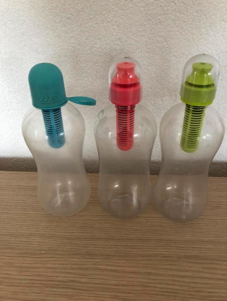 Bobble waterfles met filters bidon 3 stuks 500 ml, Ophalen of Verzenden, Gebruikt