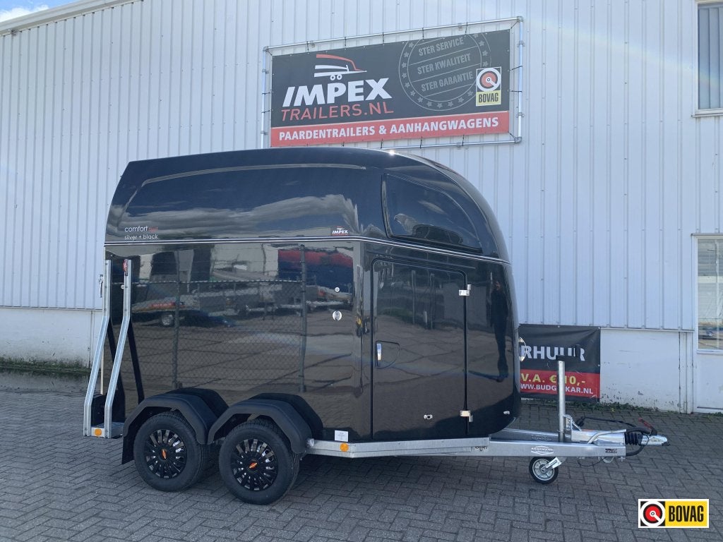 Impex Bockmann Comfort zwart poly zadelkamer alu bodem, Nieuw, Polyester, 2-paards trailer