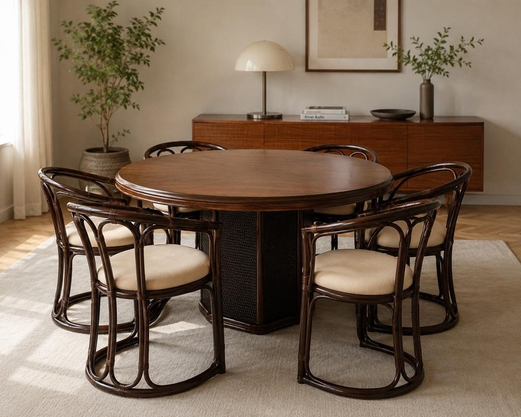 Italiaanse eetkamerset rond/ovale uitschuifbare tafel, Ophalen