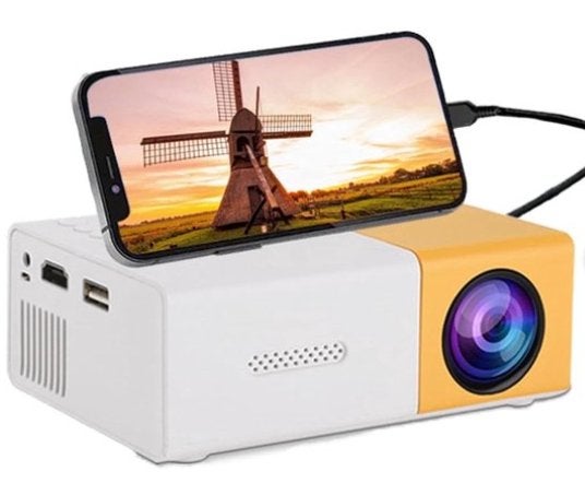 led mini projector, Ophalen of Verzenden, Zo goed als nieuw, LED, Full HD (1080)