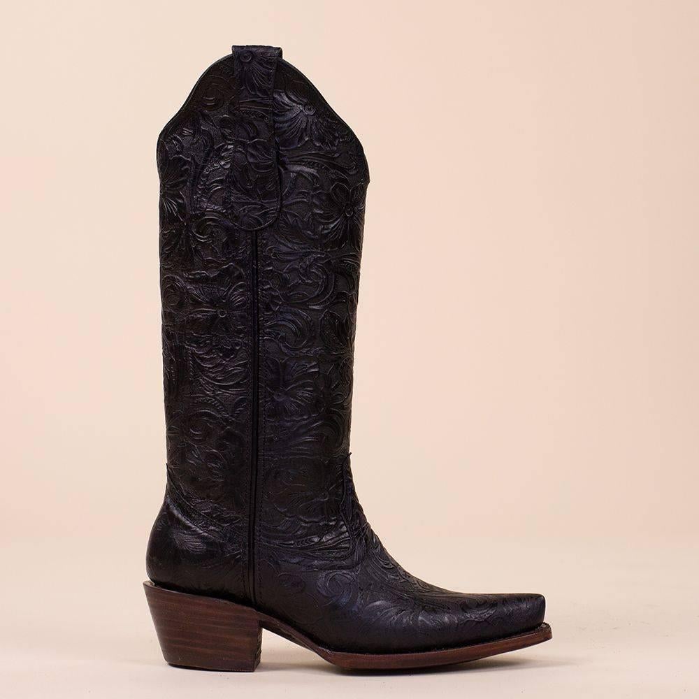 La Pintura cowboyboots black flower maatb 40, Hoge laarzen, Zwart, La frontiere ruitersport, Nieuw