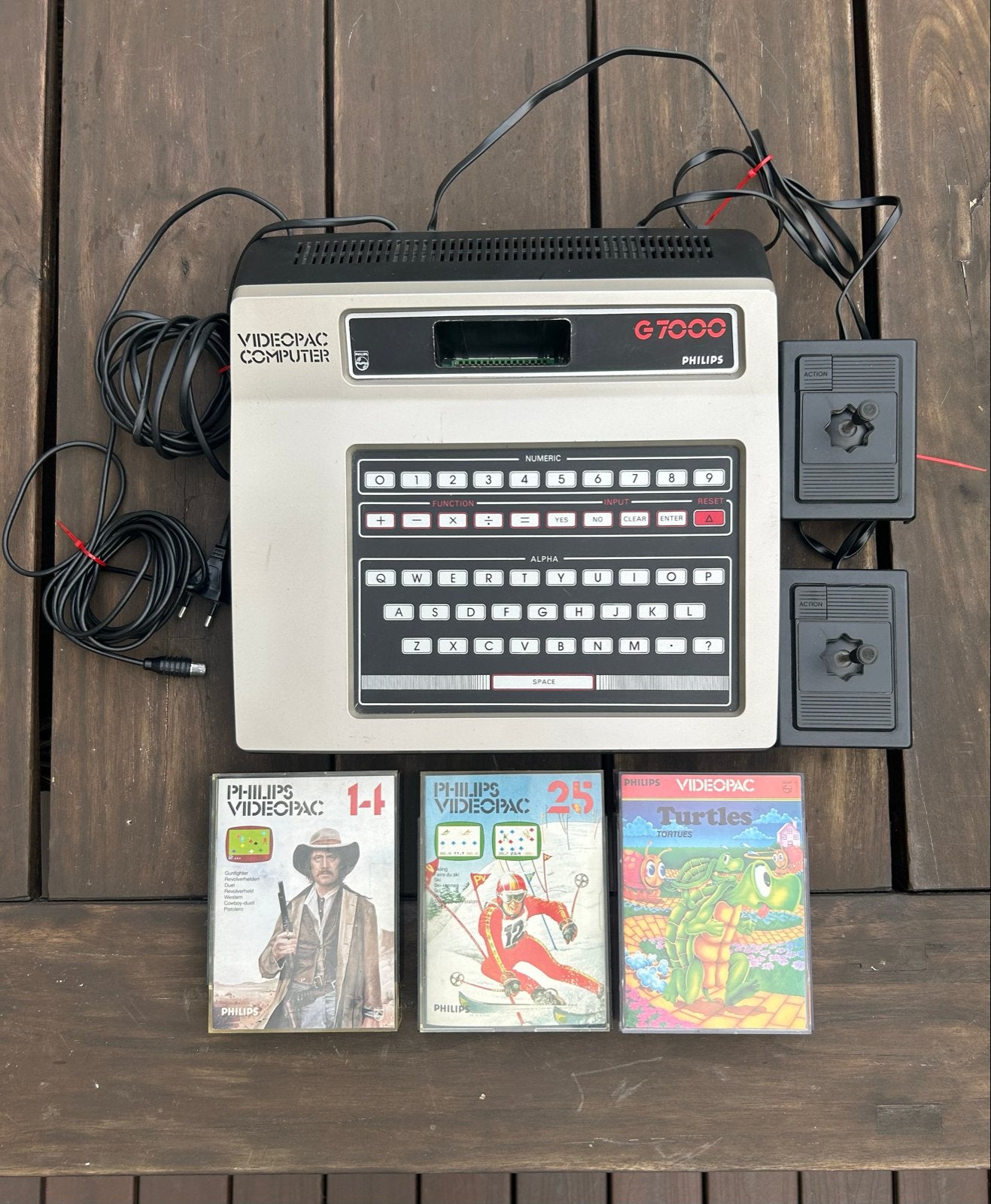 Philips Videopac G7000 met 3 spellen - Geluid werkt, Spelcomputers en Games, Ophalen of Verzenden, Overige merken, Gebruikt