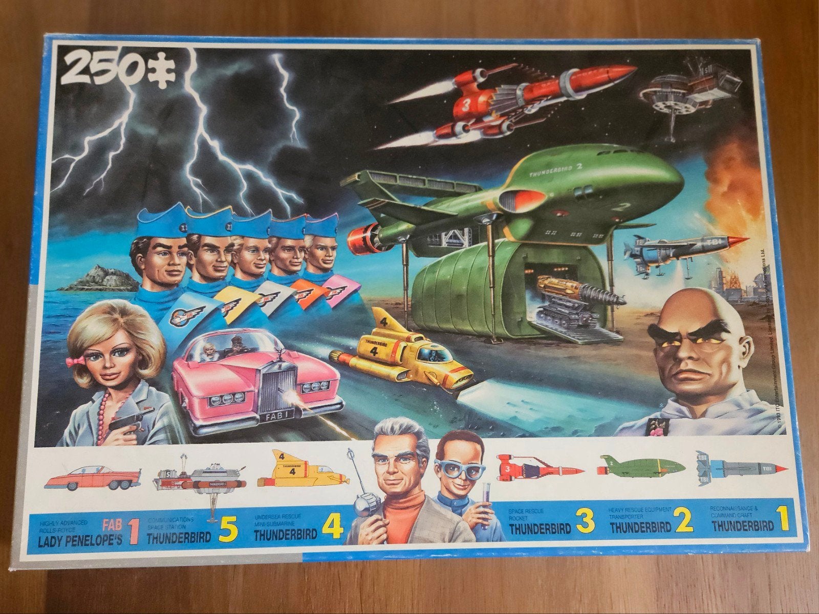 King Thunderbirds Puzzel 250 Stukjes - Vintage 1993, Ophalen of Verzenden
