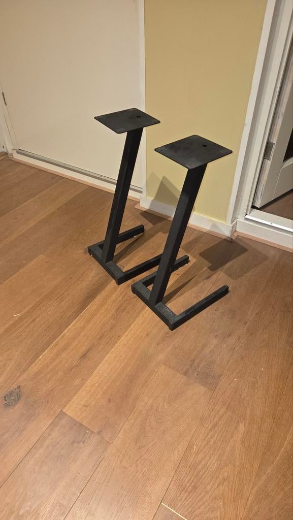 Speaker stands - 61cm - vulbaar, Audio, Tv en Foto, Luidsprekers, Gebruikt, Minder dan 60 watt, Front, Rear of Stereo speakers