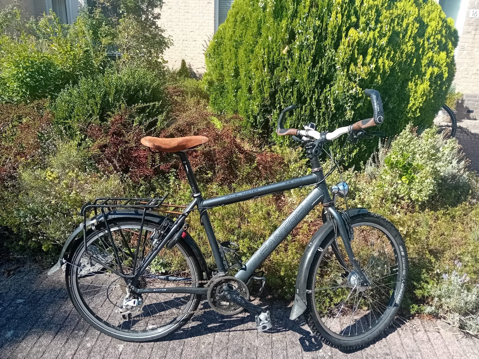 Santos Travelmaster 2.6 ALU - Robuuste Trekkingfiets, Gebruikt, 26 inch, Velgrem, Meer dan 20 versnellingen