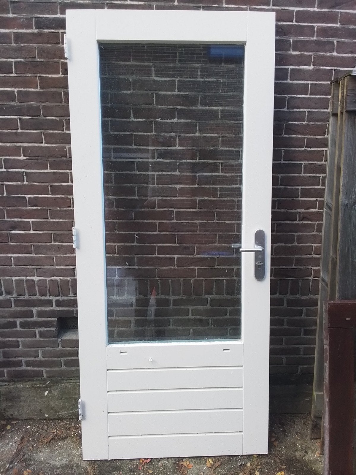 zware hardhouten deuren 211.8 cm X 93cm 3 puntsluiting, Doe-het-zelf en Verbouw, Ophalen, Buitendeur, 200 tot 215 cm