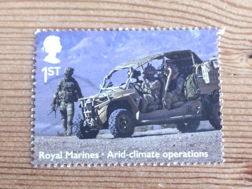 Engeland recent 1st Royal Marines arid-climate operations, Ophalen of Verzenden, Gestempeld