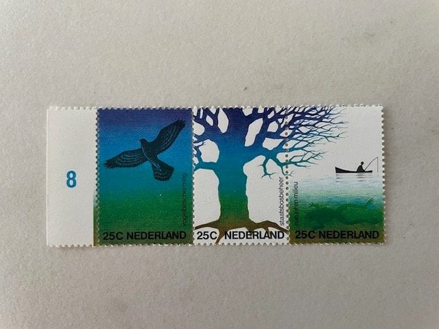 1974 Postfris Bloc Natuur en Milieu NVPH 1043#1045, Ophalen of Verzenden, Na 1940, Postfris