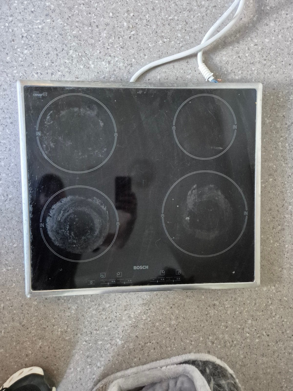 DEFECTE Bosch Keramische Inbouw Kookplaat - 4 Kookzones, Ophalen, Inbouw, Keramisch, 4 kookzones