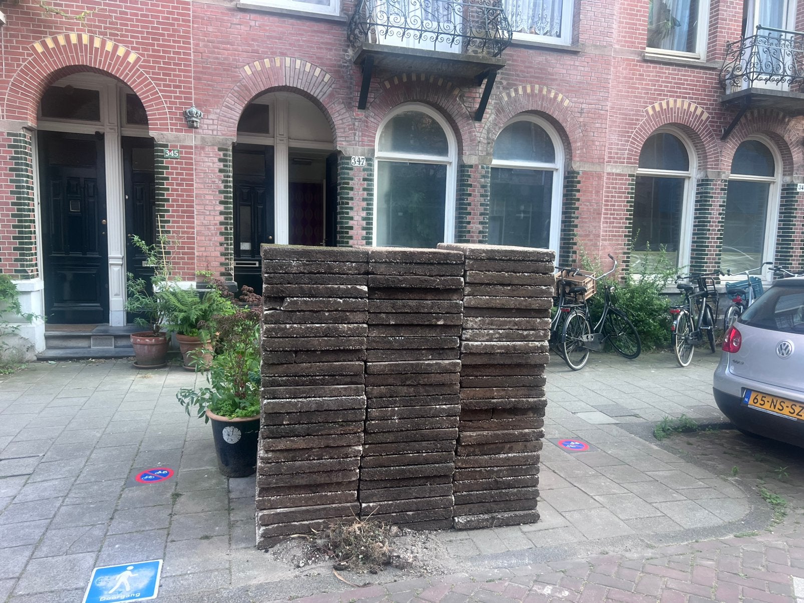 grindtegels. 40x40. 72 stuks, Tuin en Terras, Tegels en Klinkers, Ophalen, Gebruikt, Beton, Terrastegels