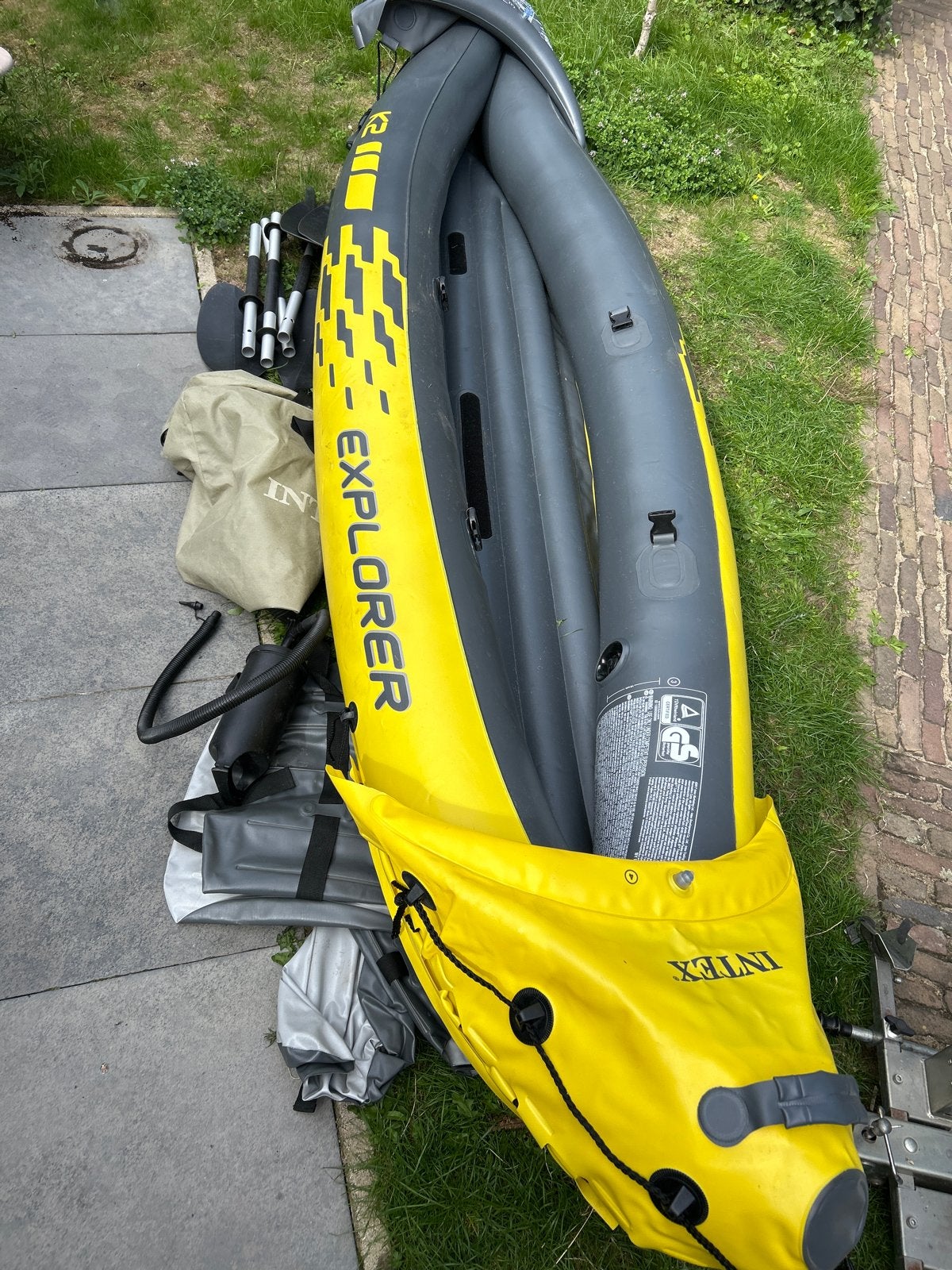 Intex Explorer K2 opblaasbare kajak - 2-persoons, Watersport en Boten, Ophalen, Opblaasbaar, Gebruikt, 2-persoons