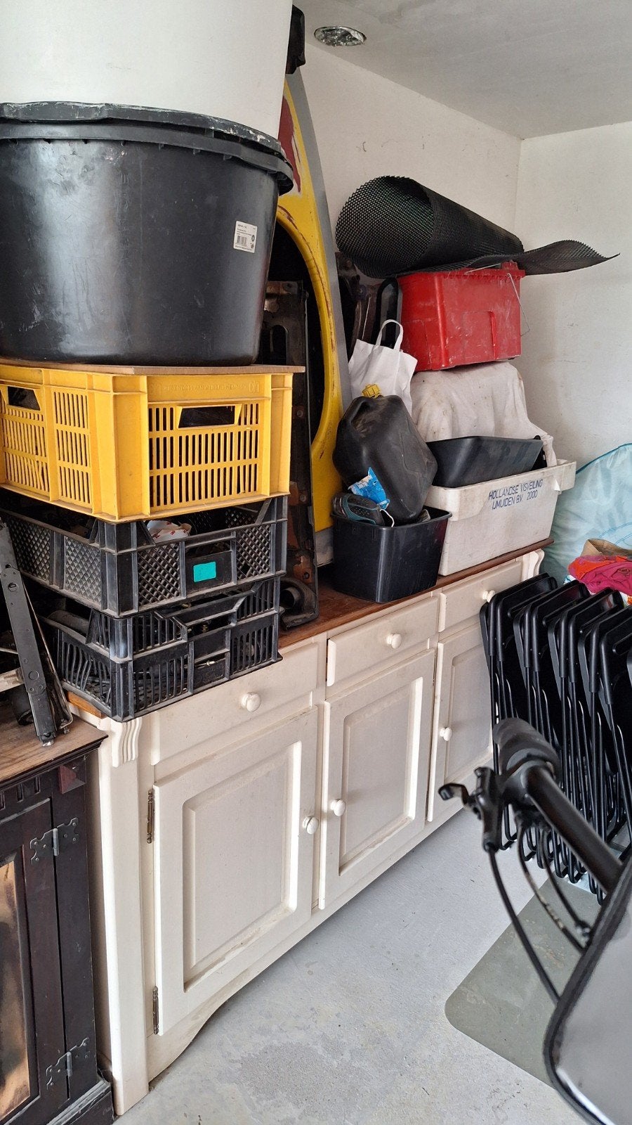 2 Dressoirs: Wit (1.85m) en Bruin (2.00m) - Opslag Garage, Ophalen, Gebruikt, 150 tot 200 cm, 25 tot 50 cm