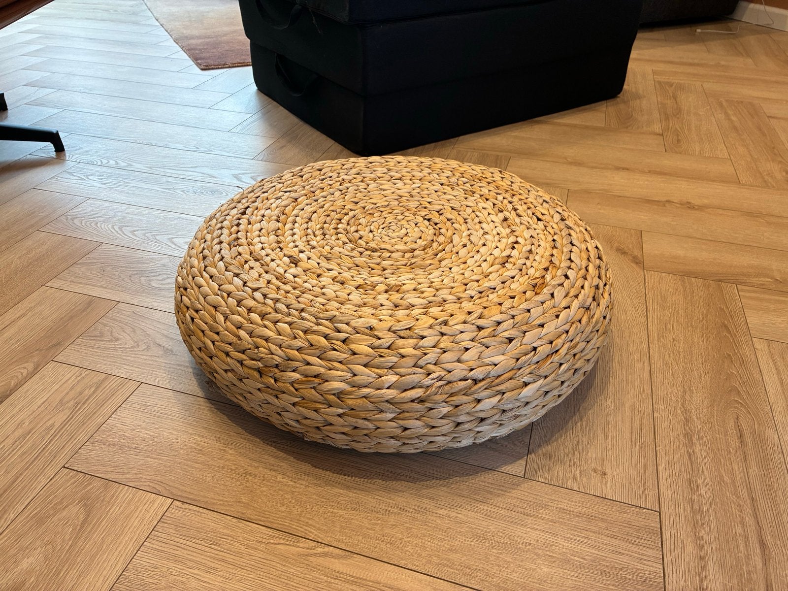Alseda Ikea Ronde rieten poef - Zo goed als nieuw, Ophalen, Rond, Riet of Rotan, Zo goed als nieuw