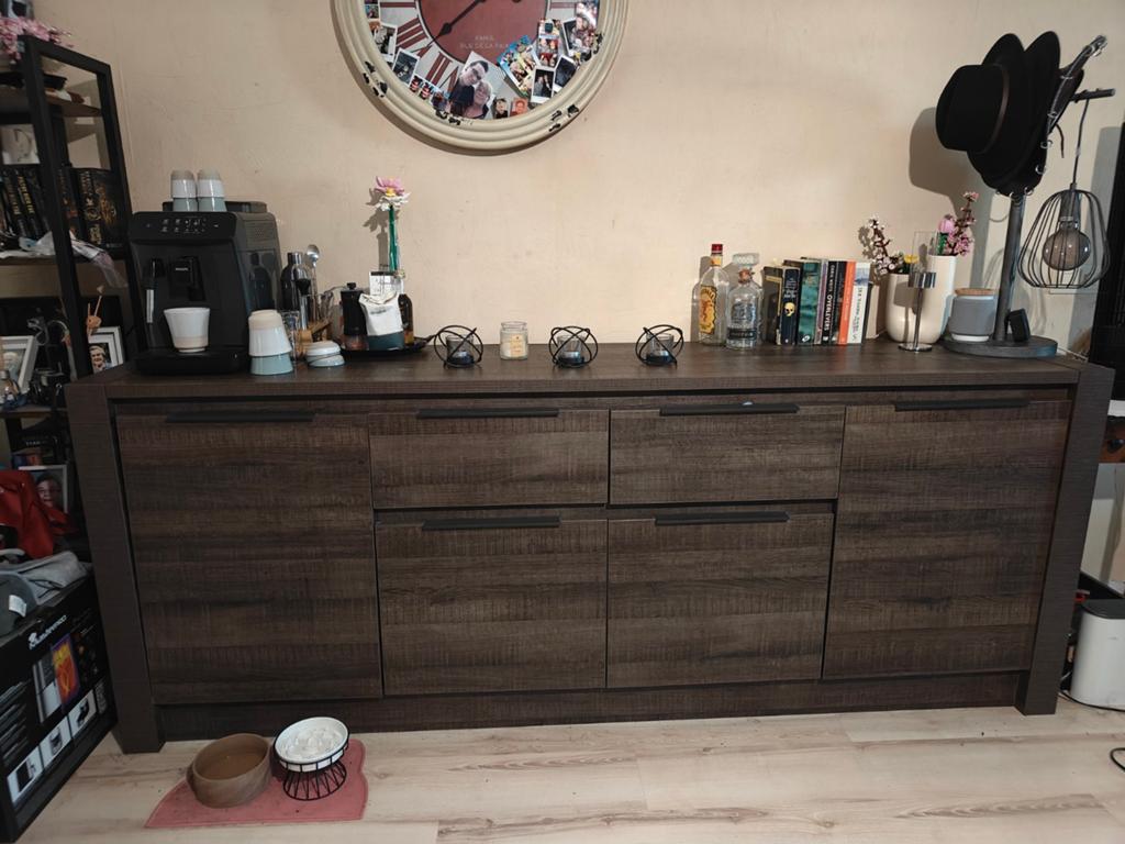 Lang Dressoir, Huis en Inrichting, Kasten | Dressoirs, Ophalen, Met deur(en), Zo goed als nieuw, 200 cm of meer