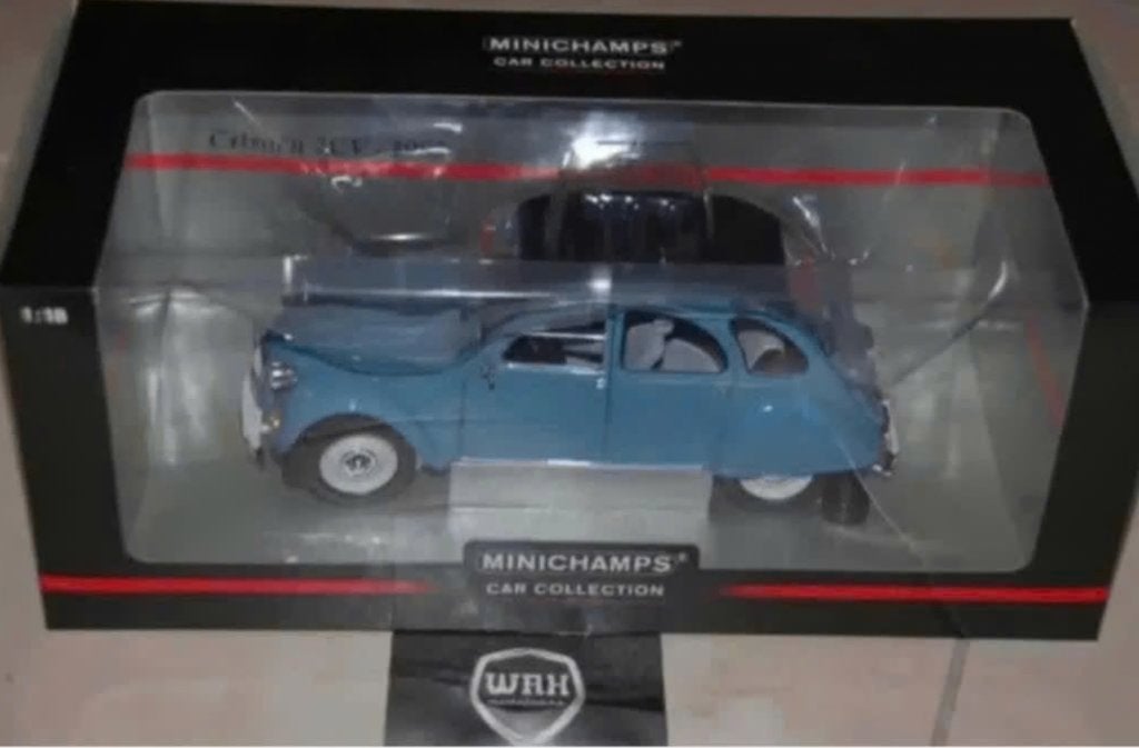 1:18 CITROEN 2CV 1983 blue Minichamps in box WRH, Hobby en Vrije tijd, Modelauto's | 1:18, Verzenden, Zo goed als nieuw, Auto