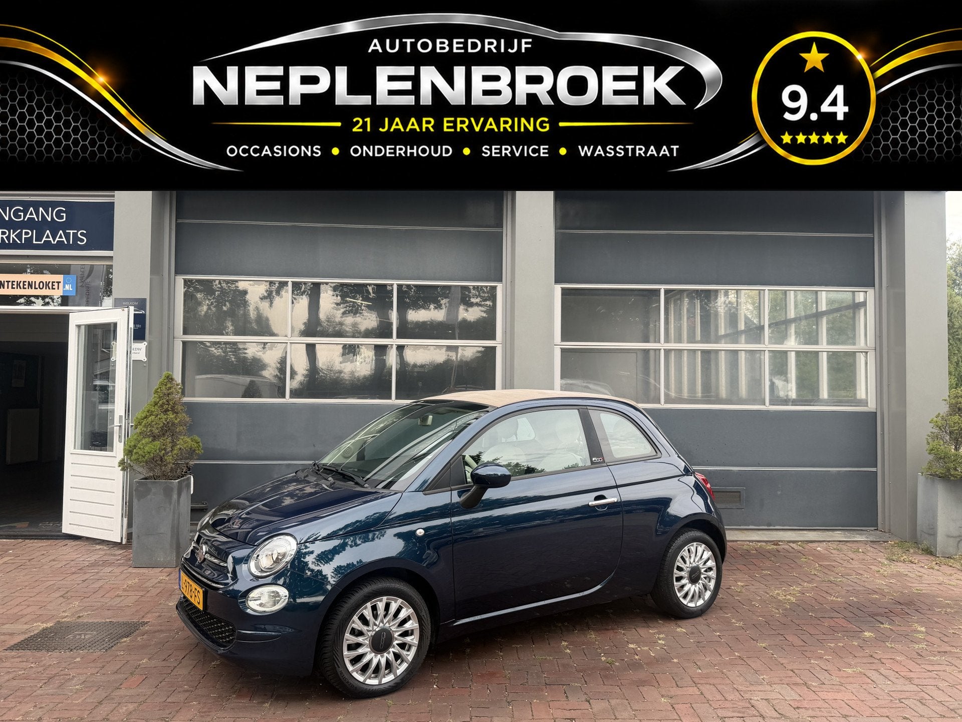 Fiat 500 1.0 Hybrid Launch Edition Bj 2020 Km 35.944 Dealer, Auto's, Fiat, Voorwielaandrijving, Dealer onderhouden, Stof, Handgeschakeld