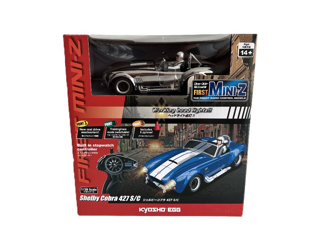 Kyosho First Mini-Z 1:28 Shelby Cobra 427 S/C Chrome, Hobby en Vrije tijd, Modelbouw | Radiografisch | Auto's, Ophalen of Verzenden