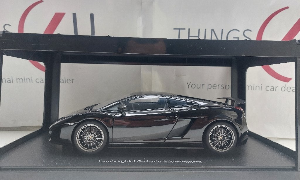 AutoArt 1:18 Lamborghini Gallardo Superleggera Nero, Ophalen of Verzenden, Zo goed als nieuw, Auto, Autoart