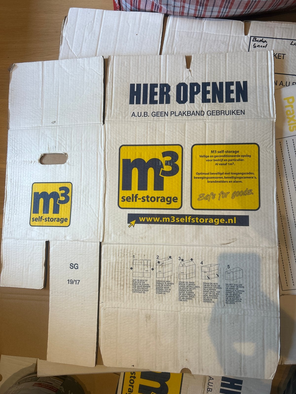 M3 Self-Storage Verhuisdoos - Gebruikt, Ophalen, 40 tot 60 cm, 50 tot 75 cm, 35 tot 50 cm