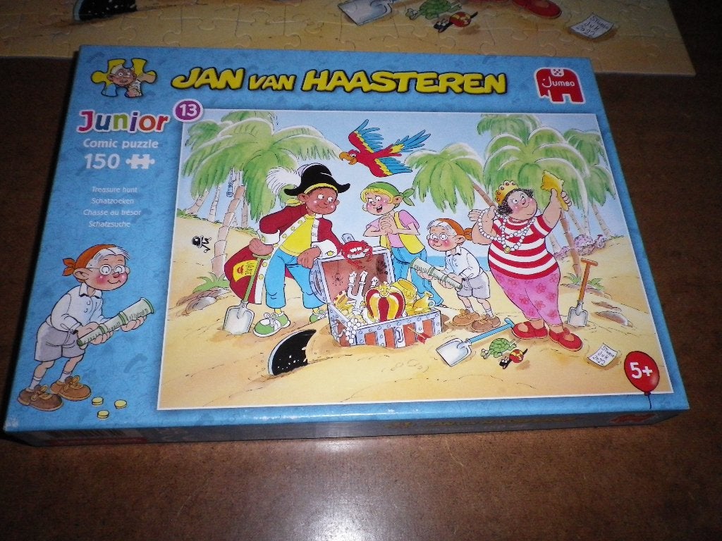 Schatzoeken Jan v Haasteren jr, Ophalen of Verzenden, Minder dan 500 stukjes, Zo goed als nieuw, Legpuzzel