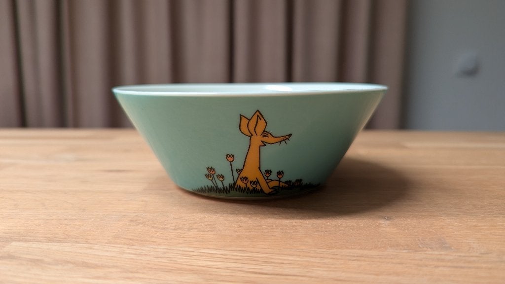 Arabia Moomin kom 15 cm Sniff Turquoise blauw nieuw, Nieuw, Ophalen of Verzenden, Kom(men), Overige stijlen