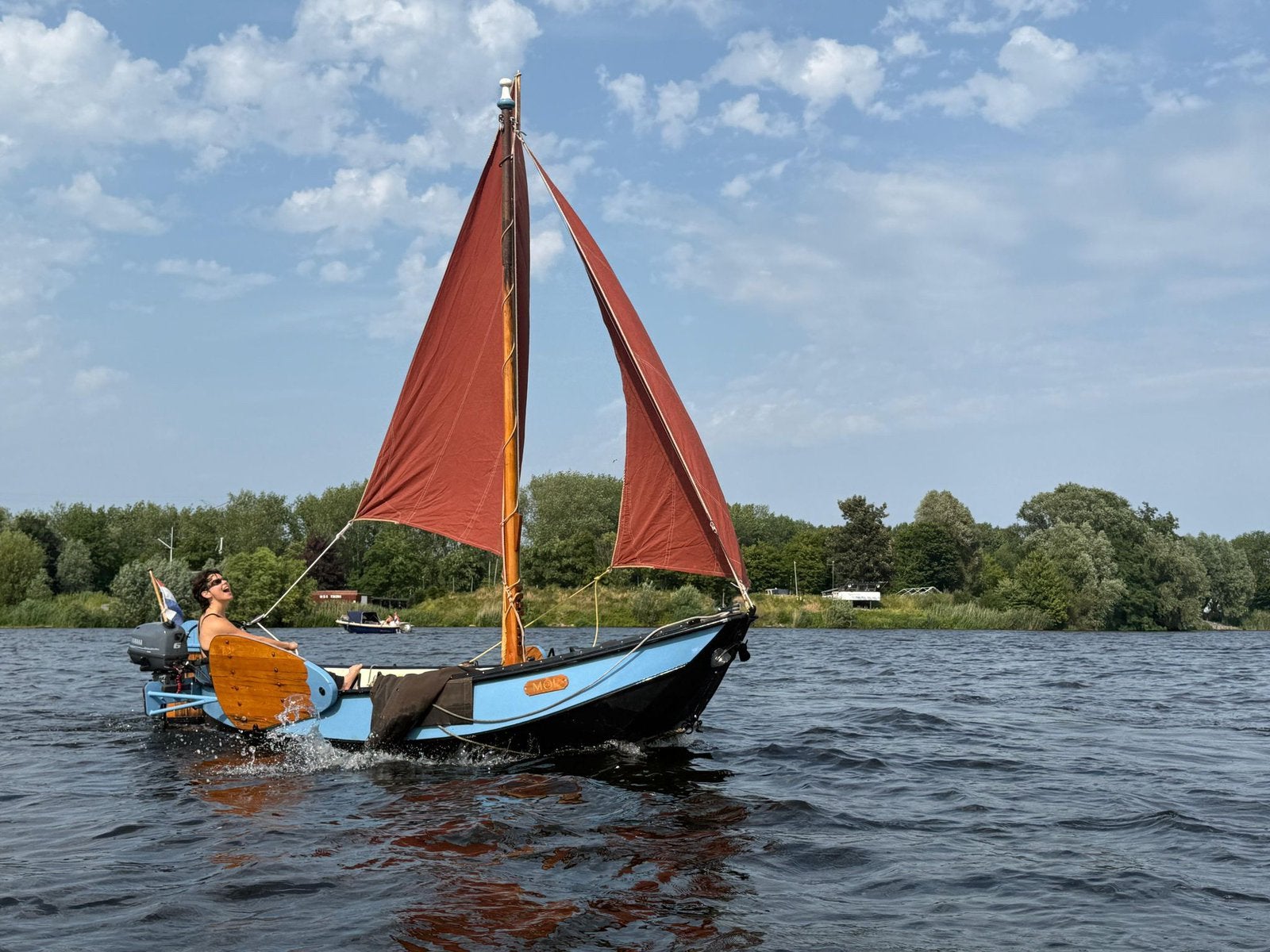Unieke Meerkoet | Klassiek zeilbootje |, Watersport en Boten, Ophalen, Gebruikt, Staal, 20 cm