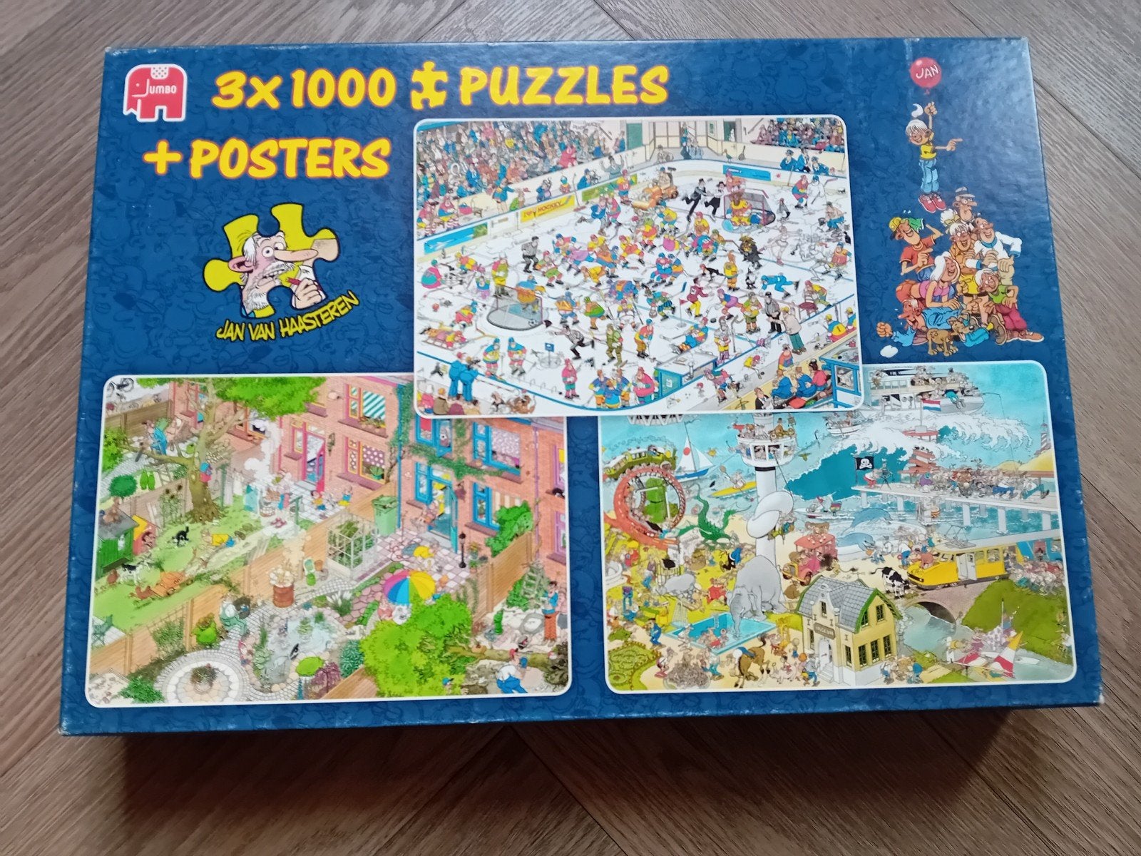 Jan van Haasteren puzzels 3x1000 stukjes + posters, Ophalen, Gebruikt