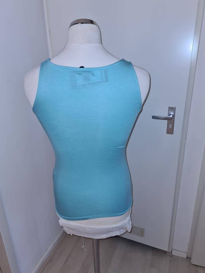 Mouwloze top met kant - Turquoise maat M, Maat 38/40 (M), Overige kleuren, Nieuw, Ophalen of Verzenden