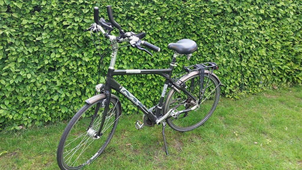 Herenfiets, Multicycle carbon frame, 27 versnellingen., Fietsen en Brommers, 28 inch, Gebruikt, Velgrem, 57 tot 61 cm